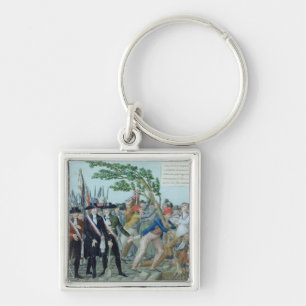 The Planting of a Tree of Liberty, c.1789 Key Ring