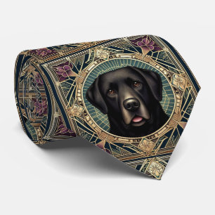 The Playful Dog Lover   Black Labrador Dog Daddy Tie