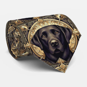The Playful Dog Lover   Black Labrador Dog Daddy Tie