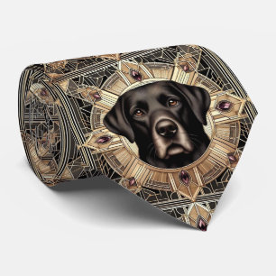 The Playful Dog Lover   Black Labrador Dog Daddy Tie
