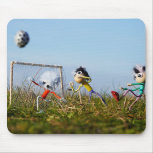 The playful Fubby's playing soccer. Mouse Pad