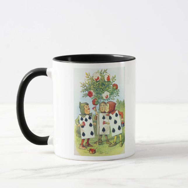 The Playing Cards Painting the Rose Bush Mug (Left)