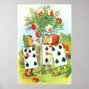 The Playing Cards Painting the Roses Full Colour Poster
