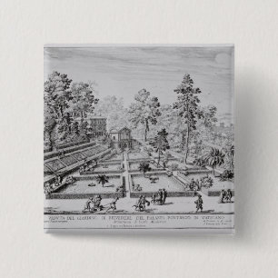 The pleasure garden and Pavilion of Pope Pius IV ( 15 Cm Square Badge