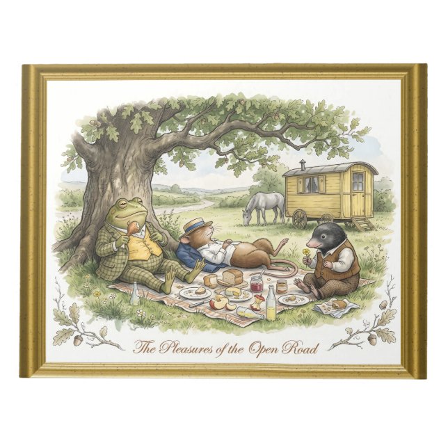The Pleasures of the Open Road Wind in the Willows Notepad (Front)
