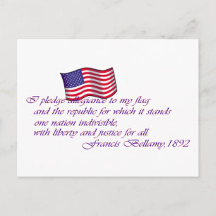 The Pledge of Allegiance - 1892 Postcard