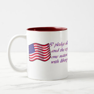 The Pledge of Allegiance - 1892 Two-Tone Coffee Mug