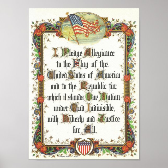 The Pledge of Allegiance of the United States Poster (Front)