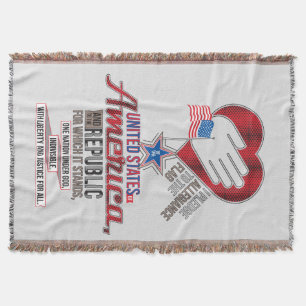 The Pledge of Allegiance Throw Blanket