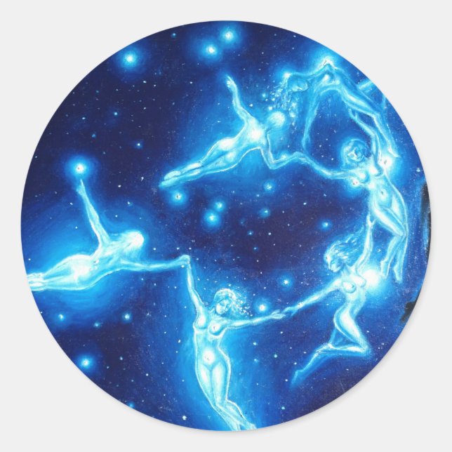 The Pleiades  Classic Round Sticker (Front)