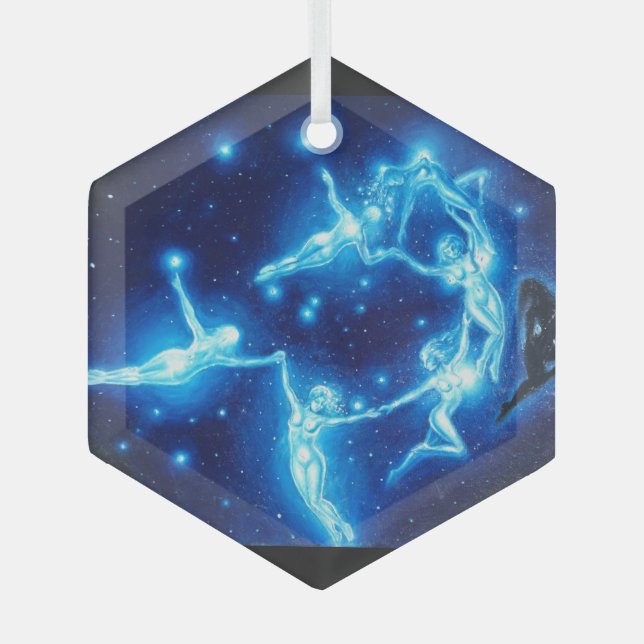 The Pleiads, or the seven sisters, Glass Tree Decoration (Front)