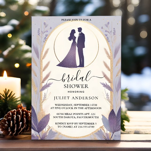 The Plum Fall Summer Lavender Sage Bridal Shower Invitation (Creator Uploaded)