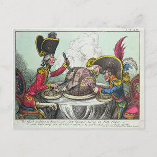 The Plum Pudding in Danger, 1805 Postcard