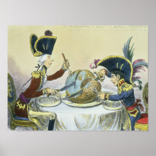 The Plum Pudding in Danger, 1805 Poster