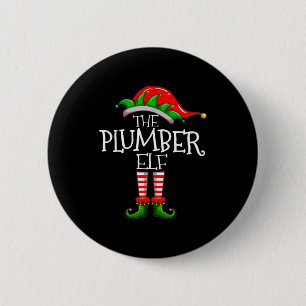 The Plumber Elf Christmas Gift, Plumbing Xmas Paja 6 Cm Round Badge