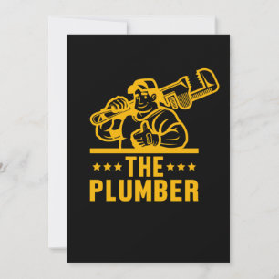 The Plumber Plumbing Tool Tools Profession Gift Invitation