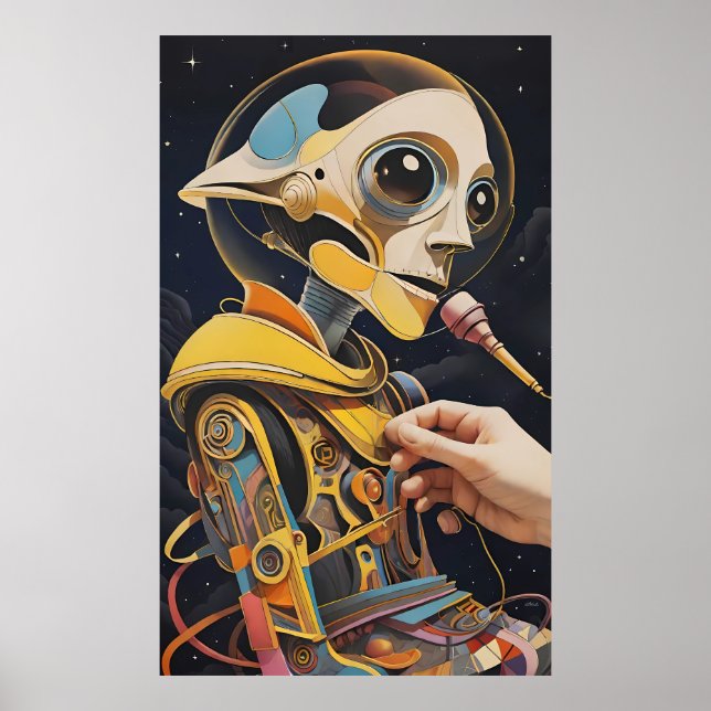 The Podcaster Disaster Ken Gauge Sci-Fi Poster (Front)