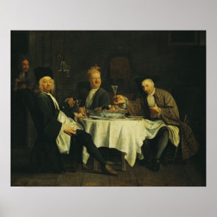 The Poet Alexis Piron  at the Table Poster