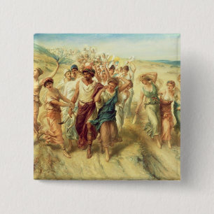 The Poet Anacreon (570-485 BC) with his Muses, 189 15 Cm Square Badge