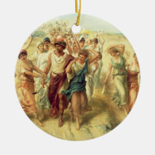 The Poet Anacreon (570-485 BC) with his Muses, 189 Ceramic Ornament