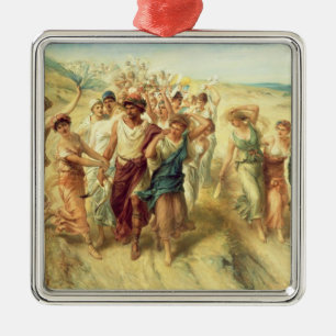 The Poet Anacreon (570-485 BC) with his Muses, 189 Metal Ornament