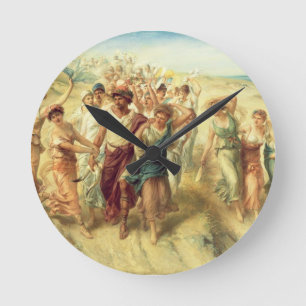 The Poet Anacreon (570-485 BC) with his Muses, 189 Round Clock