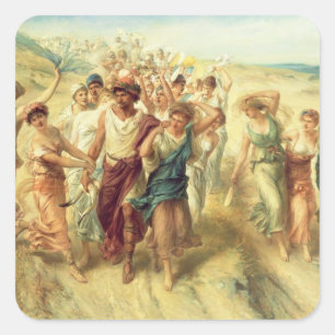 The Poet Anacreon (570-485 BC) with his Muses, 189 Square Sticker