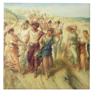 The Poet Anacreon (570-485 BC) with his Muses, 189 Tile