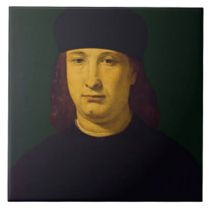 The Poet Casio, c.1495-1500 (oil on panel) Ceramic Tile