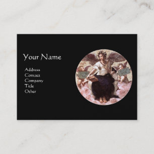 THE POETRY ALLEGORY Monogram, Black Pearl Business Card