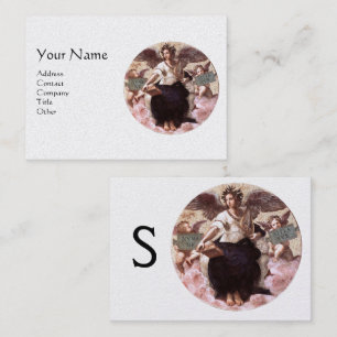 THE POETRY ALLEGORY Monogram,White Pearl Business Card