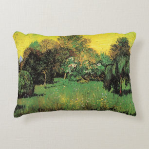 The Poet's Garden by Vincent van Gogh Decorative Cushion