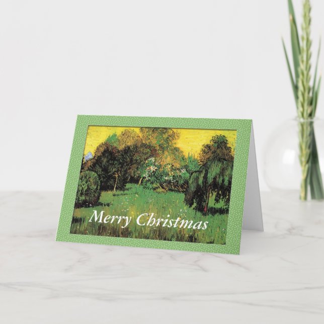 The Poet's Garden by Vincent van Gogh. Holiday Card (Front)