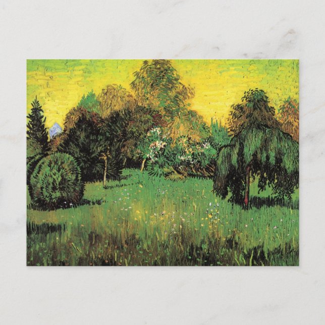 The Poet's Garden by Vincent van Gogh Postcard (Front)