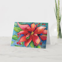 The Poinsettia Greeting Card