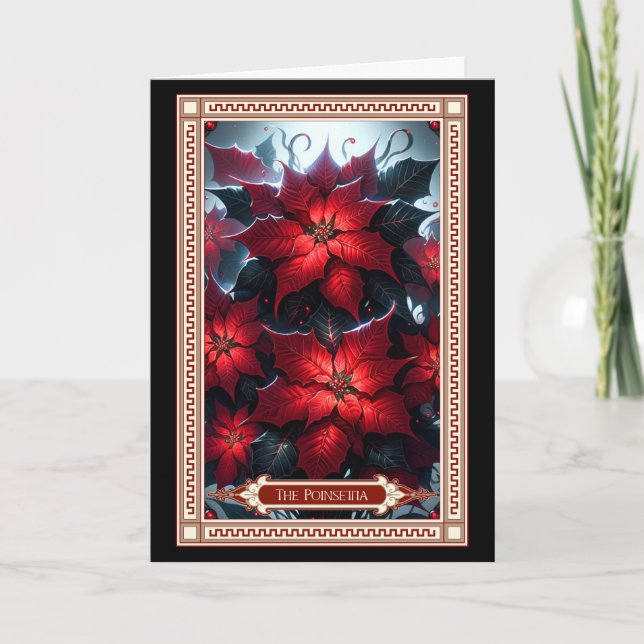 The Poinsettia Tarot Card (Front)