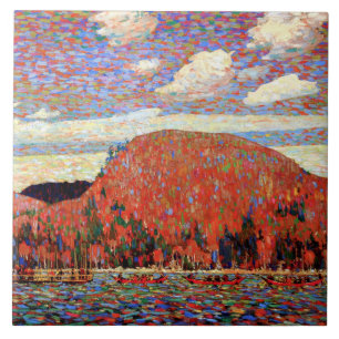 The Pointers, fine art painting by Tom Thomson, Ceramic Tile