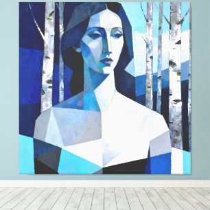 The Poise of “Caelith” – An Abstract Portrait Canvas Print