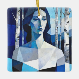 The Poise of “Caelith” – An Abstract Portrait Ceramic Ornament