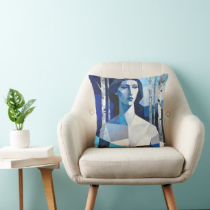 The Poise of “Caelith” – An Abstract Portrait Cushion