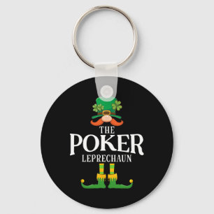 The Poker Leprechaun St Patricks Day Matching  Key Ring