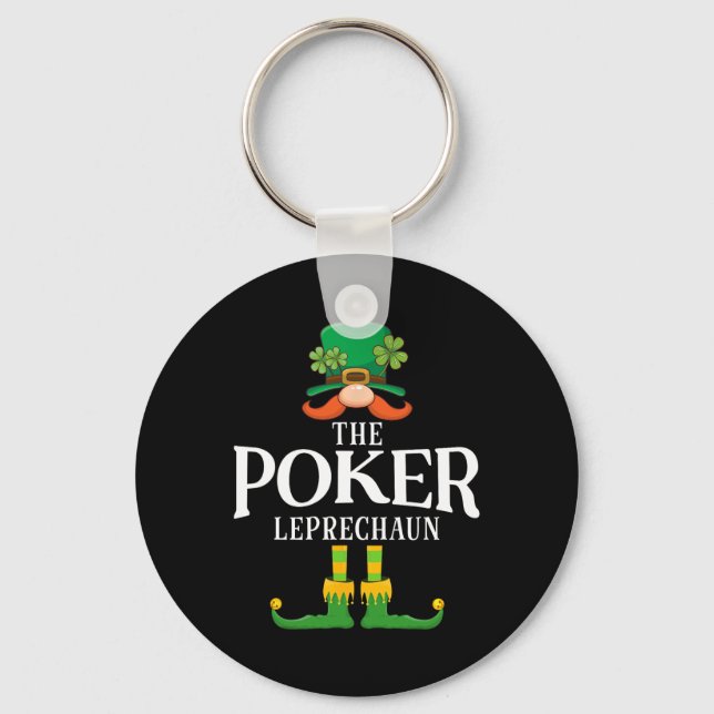 The Poker Leprechaun St Patricks Day Matching  Key Ring (Front)