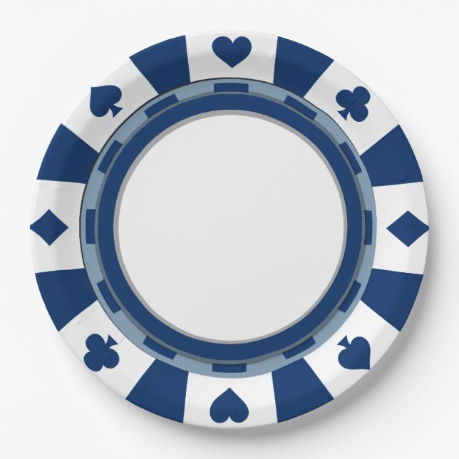 The Poker Player Party Style Paper Plate (Front)