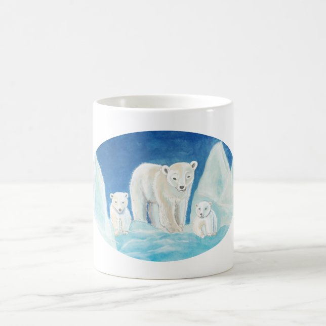 The Polar Bear Family    Coffee Mug (Center)