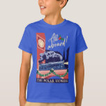 The Polar Express - All Aboard! T-Shirt<br><div class="desc">The Polar Express | Check out this vintage style train graphic of The Polar Express crossing through the clock tower to the North Pole!</div>