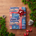 The Polar Express - All Aboard! Wrapping Paper<br><div class="desc">The Polar Express | Check out this vintage style train graphic of The Polar Express crossing through the clock tower to the North Pole!</div>