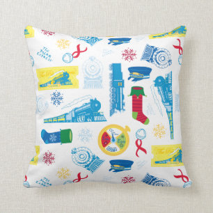 The Polar Express   Christmas Icon Pattern Cushion