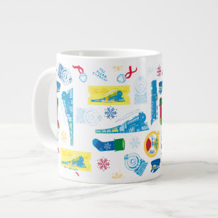 The Polar Express   Christmas Icon Pattern Large Coffee Mug