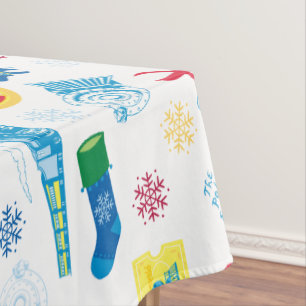 The Polar Express   Christmas Icon Pattern Tablecloth