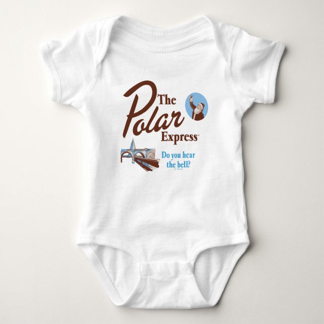 The Polar Express | "Do You Hear The Bell" Retro Baby Bodysuit (Front)